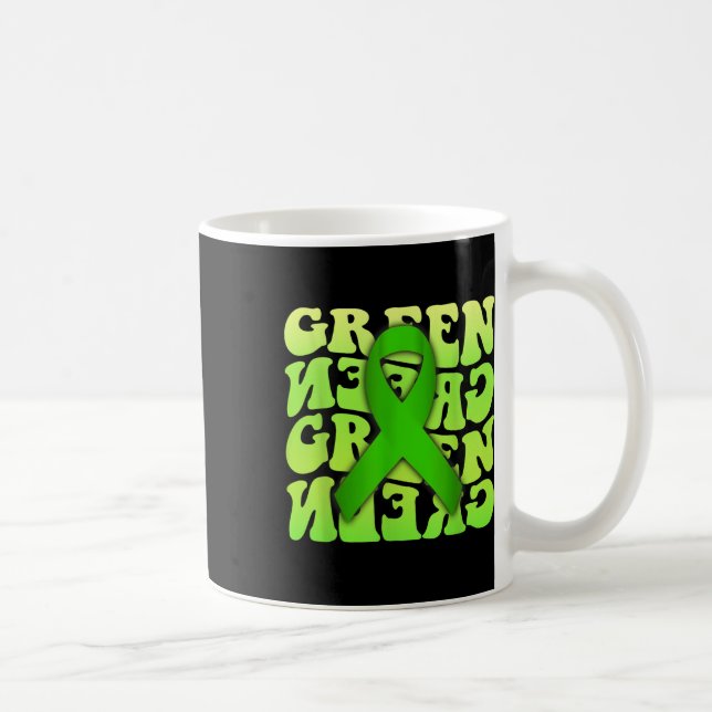 Caneca De Café Saúde Mental É Consciência Mental Verde (Direita)