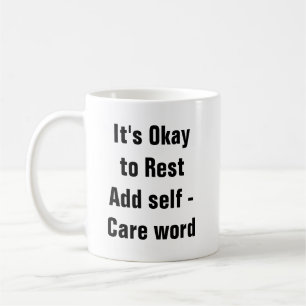 Caneca De Café Saúde Mental Está Tudo Bem Descansar o autocuidado