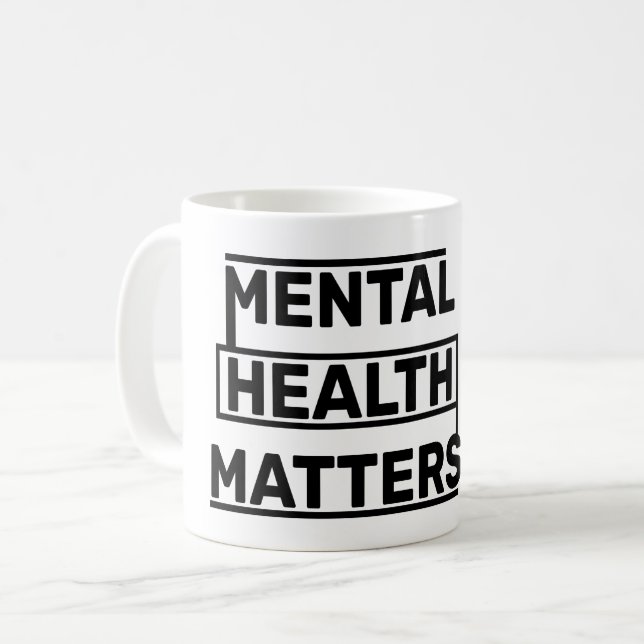 CANECA DE CAFÉ SAÚDE MENTAL IMPORTA (Frente Esquerda)