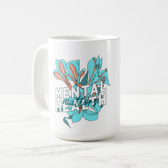Caneca De Café Saúde Mental Importa (Frente Esquerda)