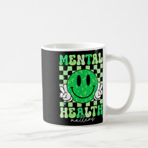 Caneca De Café Saúde Mental Visto Saúde Mental Verde Awarene