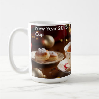 Caneca De Café "Saúde para 2025: Ano Novo na Copa - Estilo!