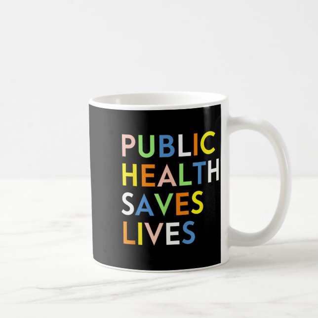 Caneca De Café Saúde Pública Salva Vidas Design de Saúde (Direita)