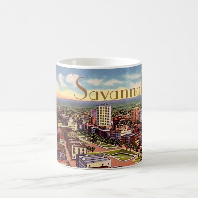 Caneca De Café Savana, opinião 1940 de Geórgia Birdseye (Centro)