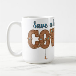 Caneca De Café save a horse ride a cowboy 