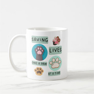 Caneca De Café Saving Lives One Paw At A Time – Vet Animal Design