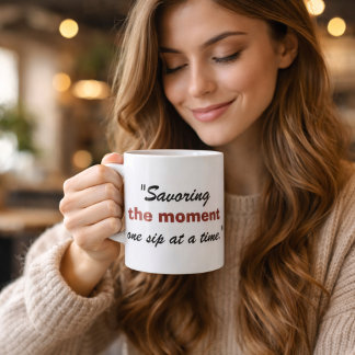 Caneca De Café Savoring the moment, one sip at a time.