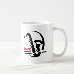 Caneca De Café Saxofone do jazz