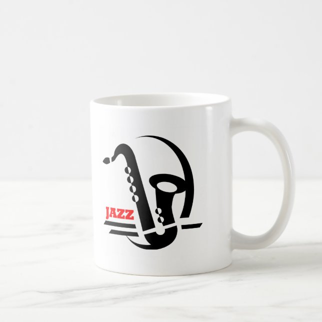 Caneca De Café Saxofone do jazz (Direita)