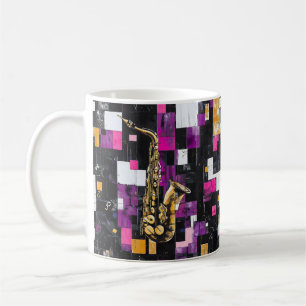 Caneca De Café saxofone moderno