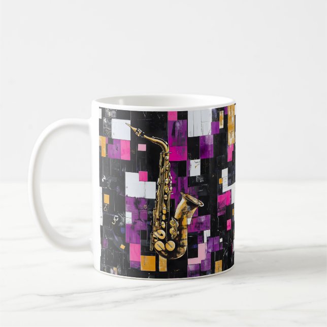 Caneca De Café saxofone moderno (Esquerda)