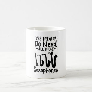 Caneca De Café Saxofone - Tipos de Saxofone