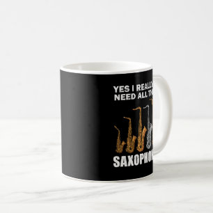 Caneca De Café Saxofonista Oferta Música Jazz Oferta Mulheres Sax