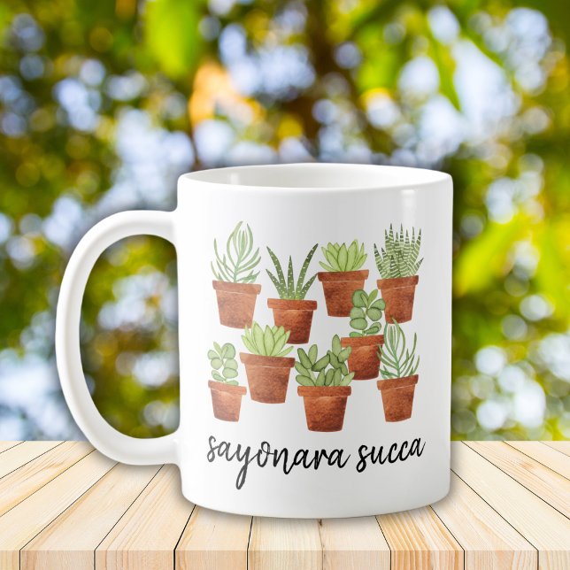 Caneca De Café Sayonara Succa Succulent (Criador carregado)