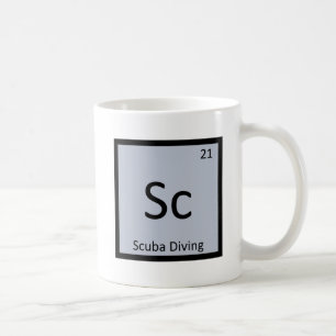 Caneca De Café Sc - Scuba Diving Sports Chemistry Mesa Periódica