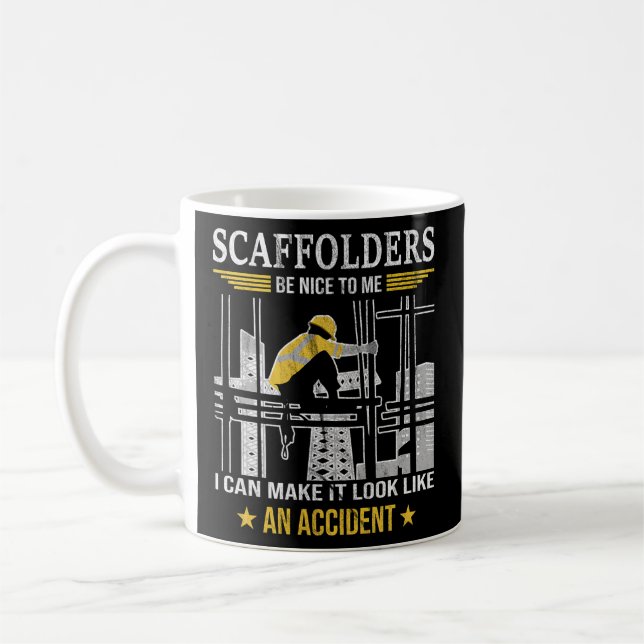 Caneca De Café Scaffolder Scaffolding ScafFolhas (Esquerda)