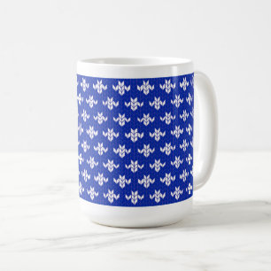 Caneca De Café SCANDIA BLUE KNIT Tall White Mug