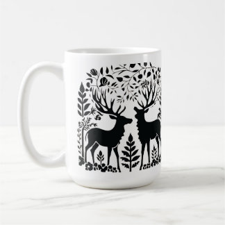 Caneca De Café Scandinávia Folha Florestal Café Mug
