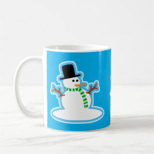 Caneca De Café Scarf Vestindo Snowman Cute Winter Design