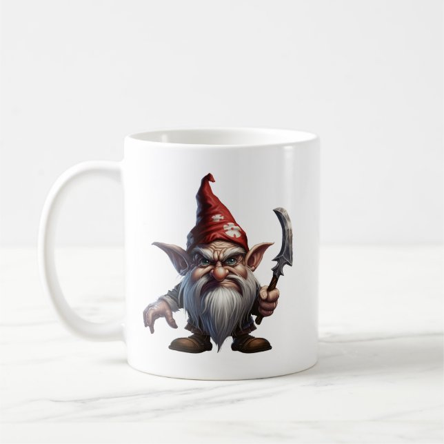 Caneca De Café Scary Gnomy Happy Halloween (Esquerda)