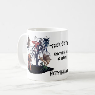 Caneca De Café Scary Goblins Monsters Halloween Personalizado