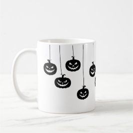 Caneca De Café Scary Pumpkin hanging