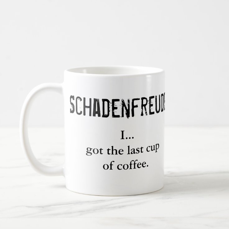 Caneca De Café Schadenfreude contra Glückschmerz 