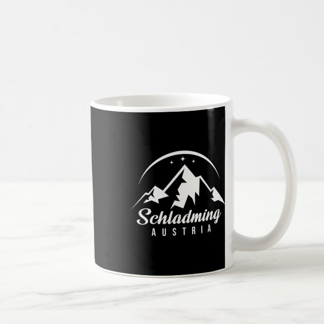 Caneca De Café Schladming Austria Ski Resort Skiting Snowboard (Direita)
