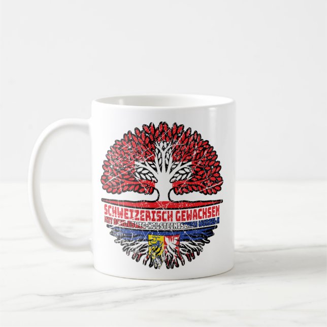 Caneca De Café Schleswig-Holstein Schweizer Schweiz Baum (Esquerda)