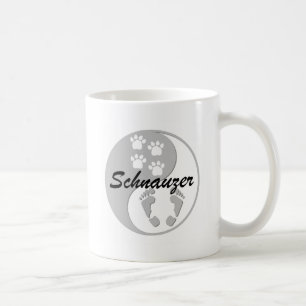 Caneca De Café schnauzer de yang do yin