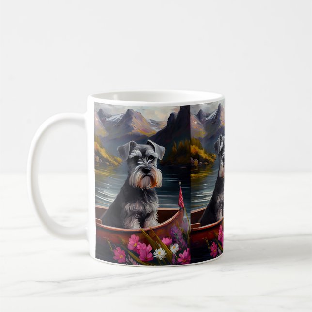 Caneca De Café Schnauzer em um remo: Uma aventura cênica (Esquerda)