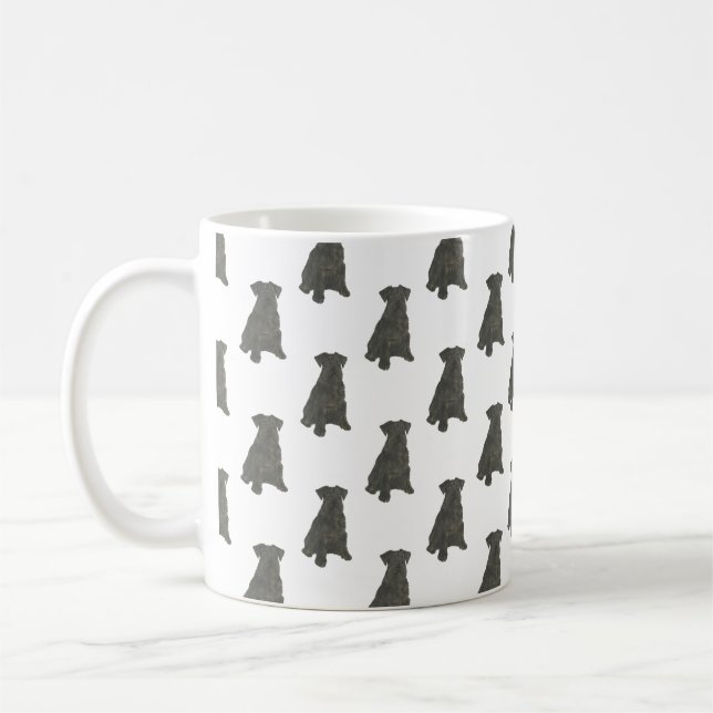 Caneca De Café Schnauzer (Preto) (Esquerda)