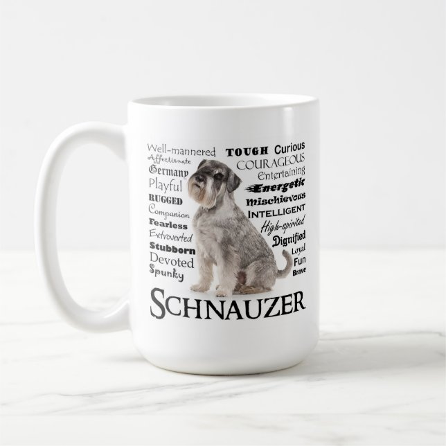 Caneca De Café Schnauzer Traits Mug (Esquerda)