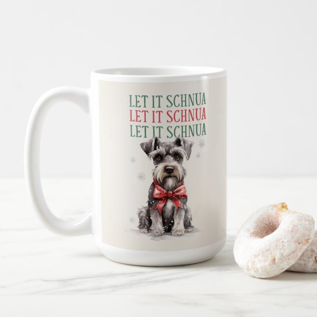 Caneca De Café Schnuazer Funny Dog Pun Café Mug (Com Donut)