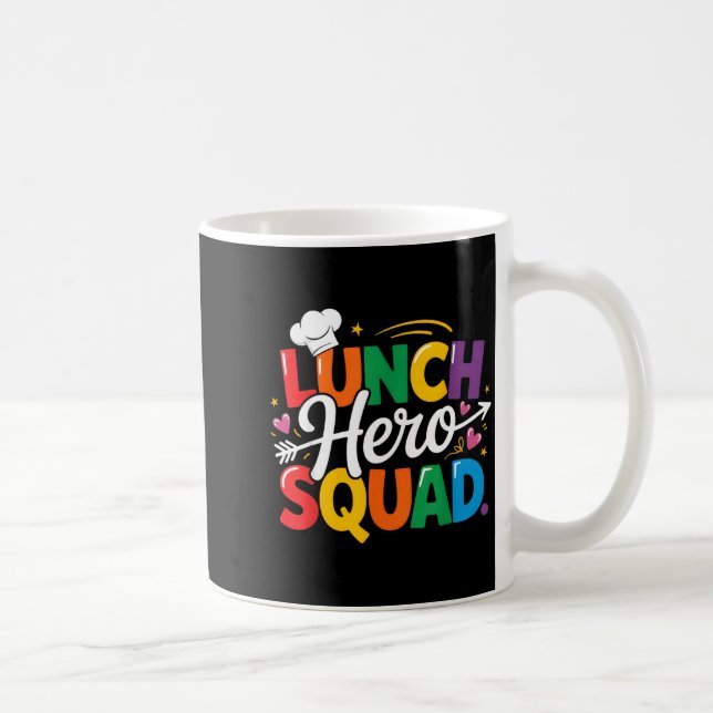 Caneca De Café School Lunch Hero Squad Cafeteria Workers Crew Lad (Direita)