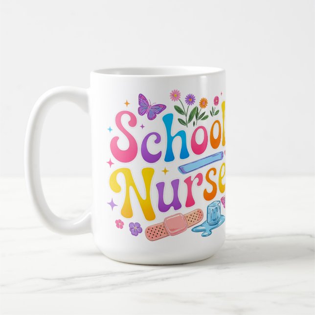 Caneca De Café School Nurse Coffee Mug (Esquerda)