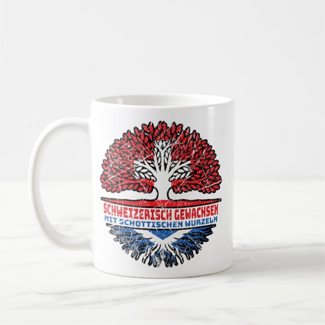 Caneca De Café Schottland Schottisch Schweizer Schweiz Baum (Esquerda)
