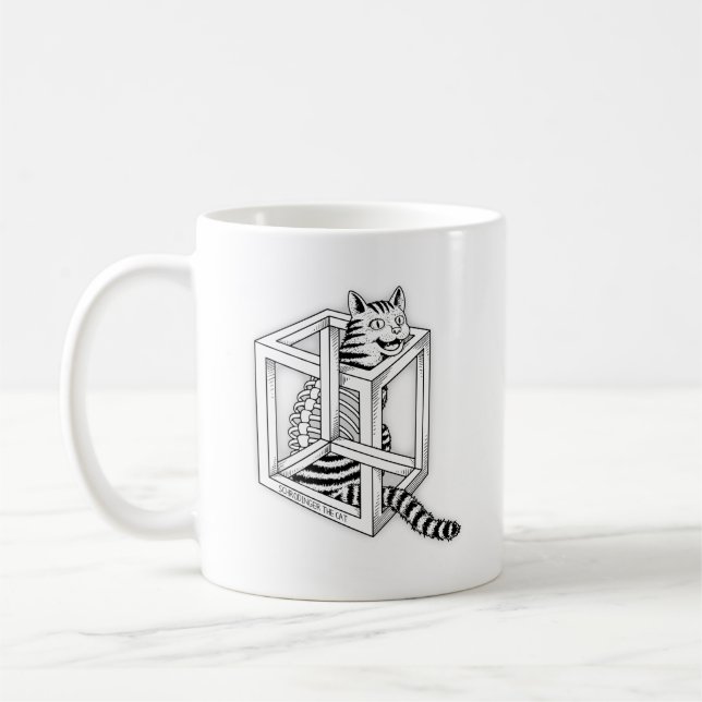 Caneca De Café Schrodinger, o Gato (Esquerda)