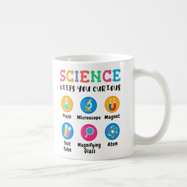 Caneca De Café Science keeps you curious (Direita)