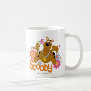 Caneca De Café Scooby-Doo nas flores
