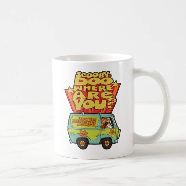 Caneca De Café Scooby-Doo | "Onde Você Está?" Cartoon Van Retro (Direita)
