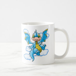 Caneca De Café Scorchio azul com sua cabeça nas nuvens