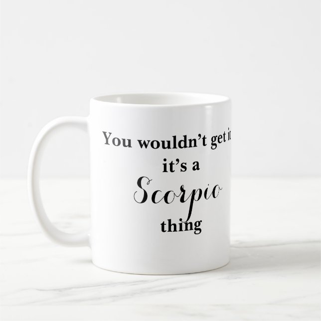 Caneca De Café Scorpio Astrology Zodiac Funny Mug (Esquerda)