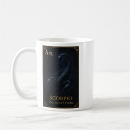 Caneca De Café Scorpio Zodiac Art – Dark Celestial Scorpion