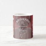 Caneca De Café Scorpio Zodiac Astrology Foto Personalizada Birthd<br><div class="desc">Personalize esta caneca de zodíaco com uma foto, data de nascimento e nome. Um design de aniversário personalizado com o sinal de zodíaco - Scorpio - mais traços de personalidade, informações e constelações. Uma misteriosa e escura cor preta e vermelha associada a Scorpio é o principal design por trás de...</div>