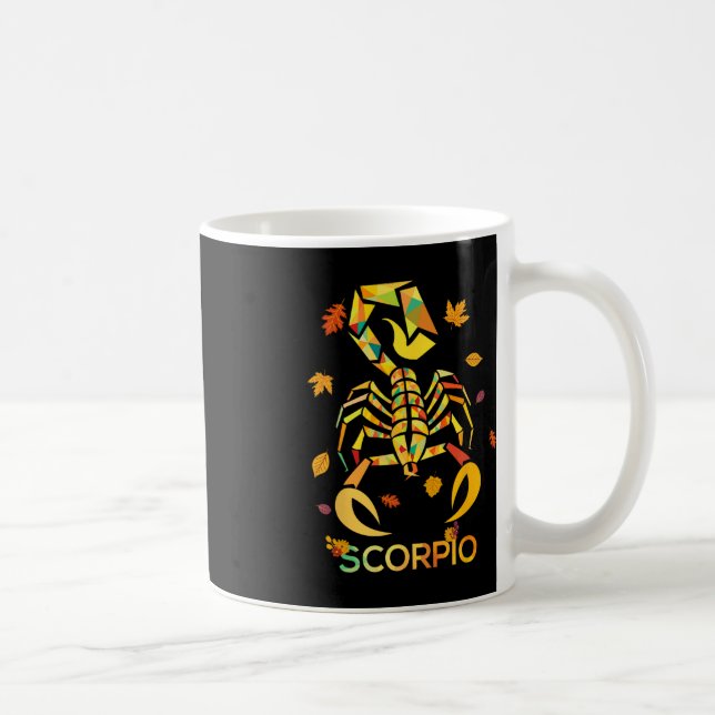 Caneca De Café Scorpio Zodiac Fall Scorpion Aniversário (Direita)