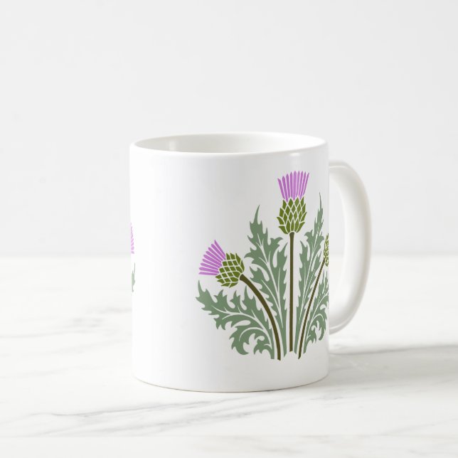 Caneca De Café Scotch Thistle x3 (Frente Esquerda)