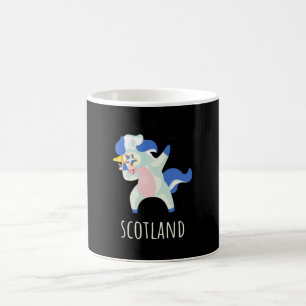 Caneca De Café Scotland Flag Dabbing Unicorn