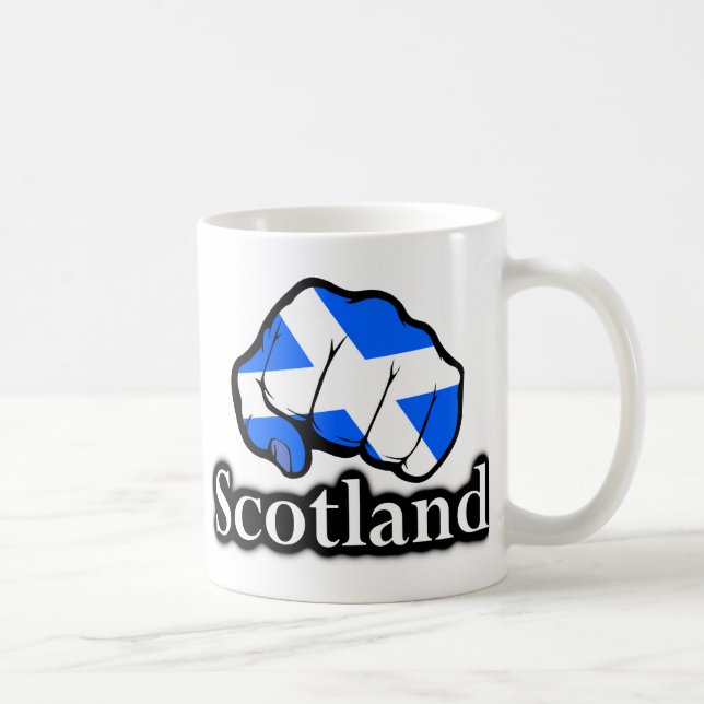 Caneca De Café Scotland Orud Flag Fist (Direita)