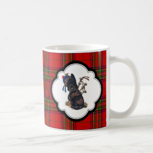 Caneca De Café Scottie bonito que joga Bagpipes